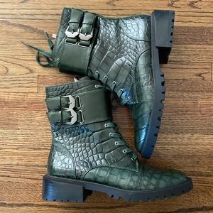 Vince Camuto Women's Fawdry Combat Boot Deep Green